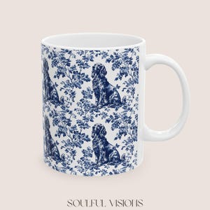 Gordon Setter French Blue Toile de Jouy Mug, Gordon Setter Mug , Gordon Setter, Gordon Setter mom, Gordon Setter lover Gifts image 3