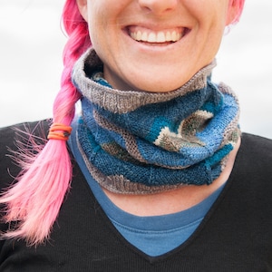 Cape Point Cowl, PDF knitting pattern, Knitted Cowl, South Africa knitting, Sally-Jane Knits, Knitting Pattern