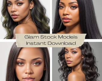 Digital Download: 50 Hair & Beauty Stock Models Pack - Instant Access