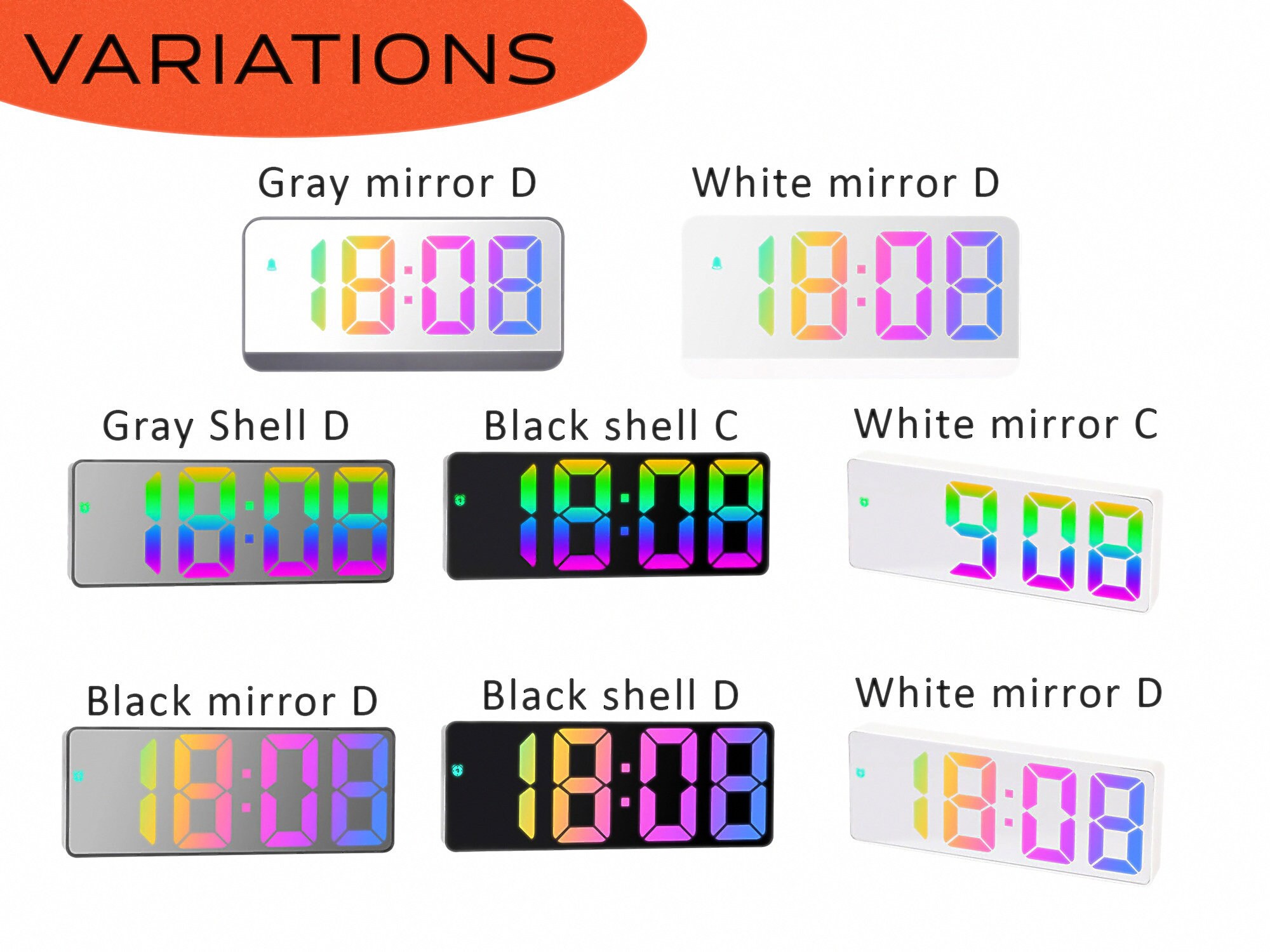 Modern Wall Clock Digital Clock Table Clock Alarm Clock Etsy