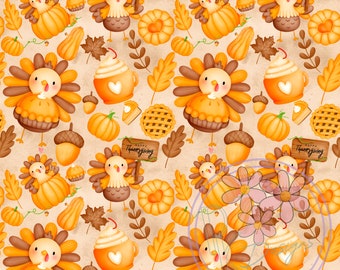 Cute turkey seamless file