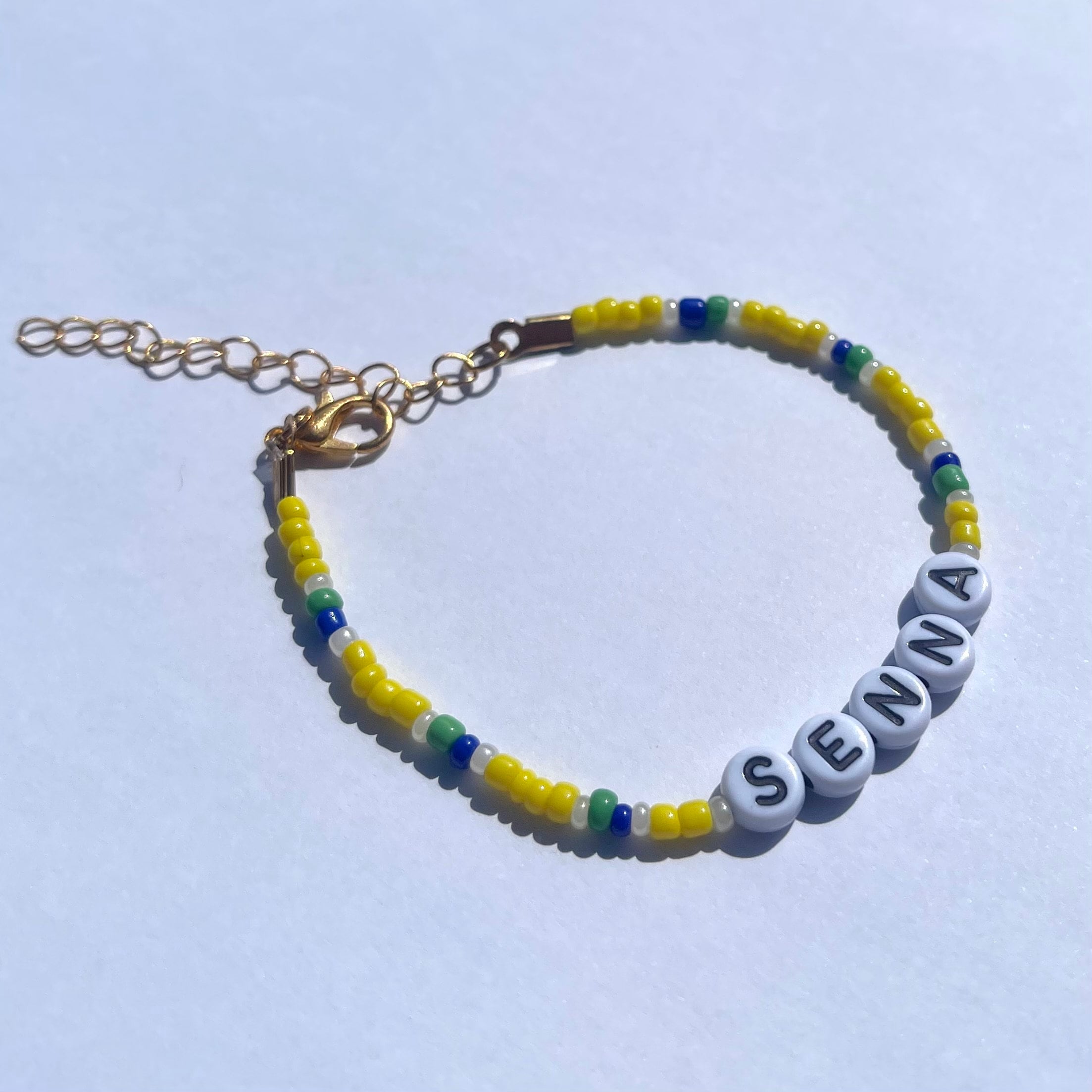 Ayrton Senna Formula 1 Beaded Fan Bracelet - Etsy