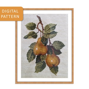 Summer Sweet Pears | Cross Stitch Pattern | Digital (PDF) Embroidery Guide