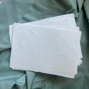 Papier fait main grand format - Papier fait main avec bordure en fibres naturelles pour l'impression, la peinture et d'autres projets