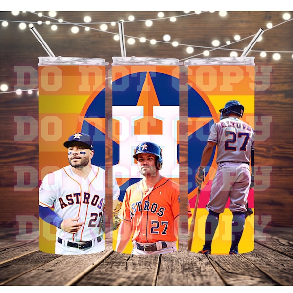 Astros, Altuve, Digital, 20oz straight sublimation tumbler wrap, sublimation, png