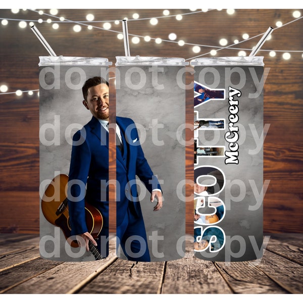 Scotty, Mccreery, DIGITAL, 20 oz straight sublimation tumbler wrap, png file, digital download