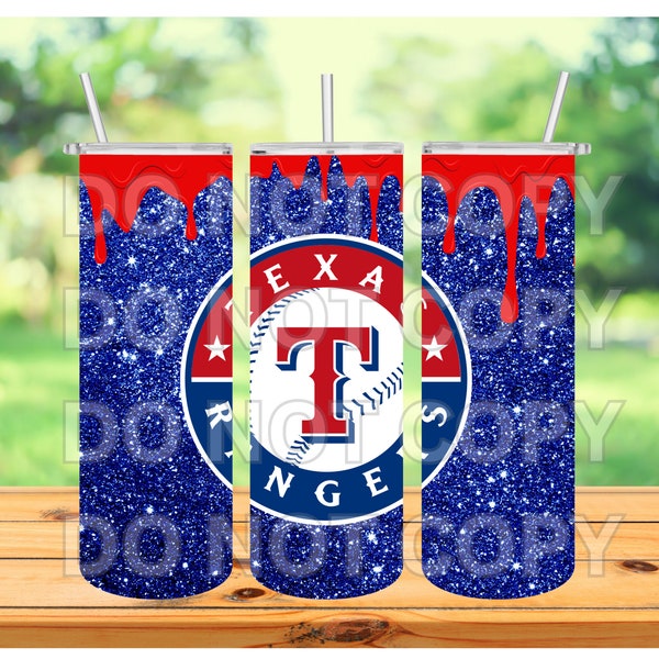 Red White Blue, Baseball Rangers, PNG Digital Design Instant Download, 20OZ Skinny Tumbler Wrap Graphic Texas