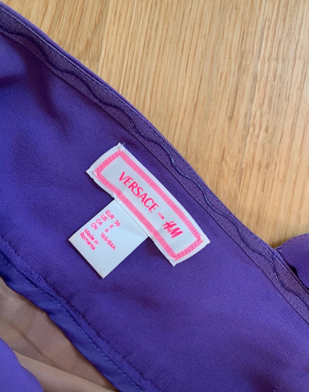 Special Edition Dress Versace X H&M Purple Dress Etsy