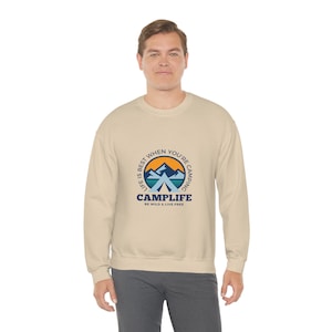 Crewneck, Sweatshirt Camping, Outdoor Gear, Hoodie, Camping, Camping Sweater, Hiking Shirt, loose fit