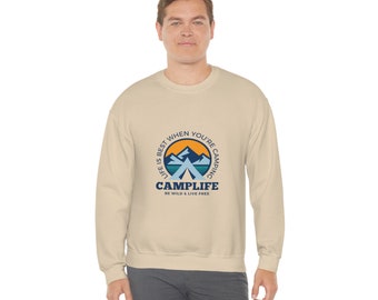 Crewneck, Sweatshirt Camping, Outdoor Gear, Hoodie, Camping, Camping Sweater, Hiking Shirt, loose fit