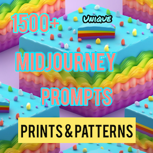 1500+ Prints and Patterns Midjourney Prompts | Create Incredible Art in Seconds | 15 Categories | Instructional Video Included