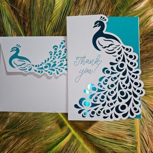 Peacock layered Greeting Card