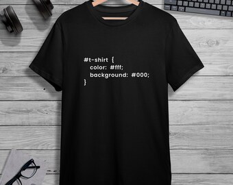 Unisex T-shirt with CSS Code, Funny Programming T-shirt, Software Engineer T-shirt, Software Developer T-shirt, Gifts for Programmers