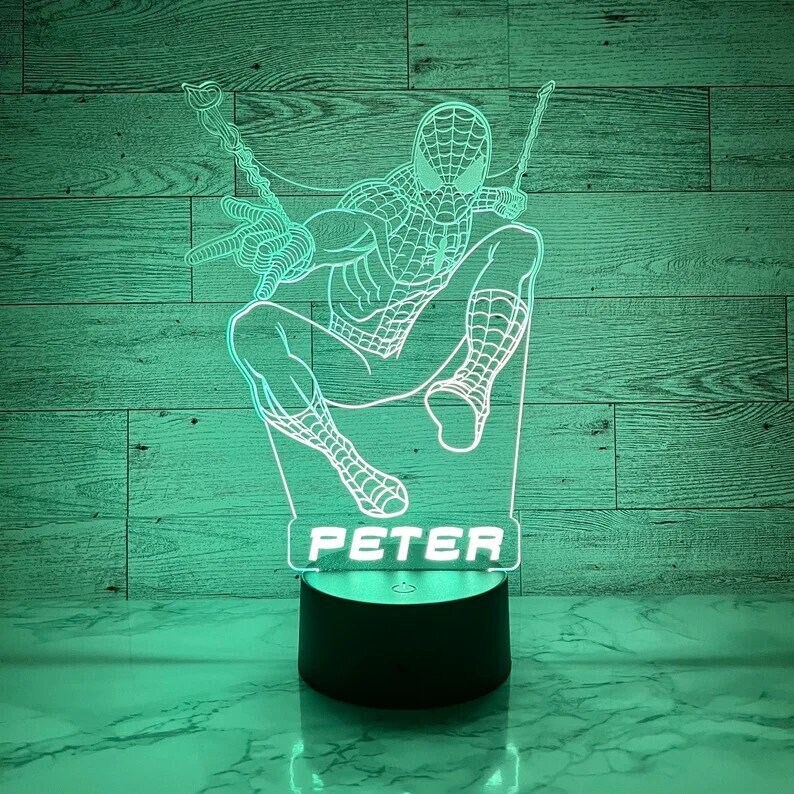 fangzhuo Veilleuse Spiderman Led Night Light Man Lamp For Kids