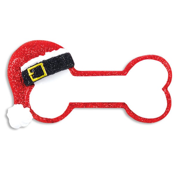 Santa Dog Bone Personalized Christmas Ornament