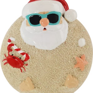 Sand Santa Personalized Christmas Ornament