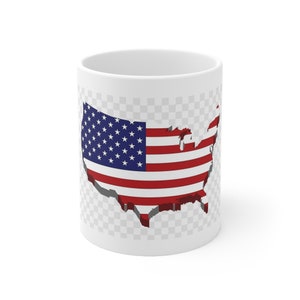 USA FLAG Ceramic Mug 11oz
