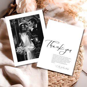 Cartões de agradecimento, cartões de casamento, cartões de dama de honra, modelo de design moderno e personalizável