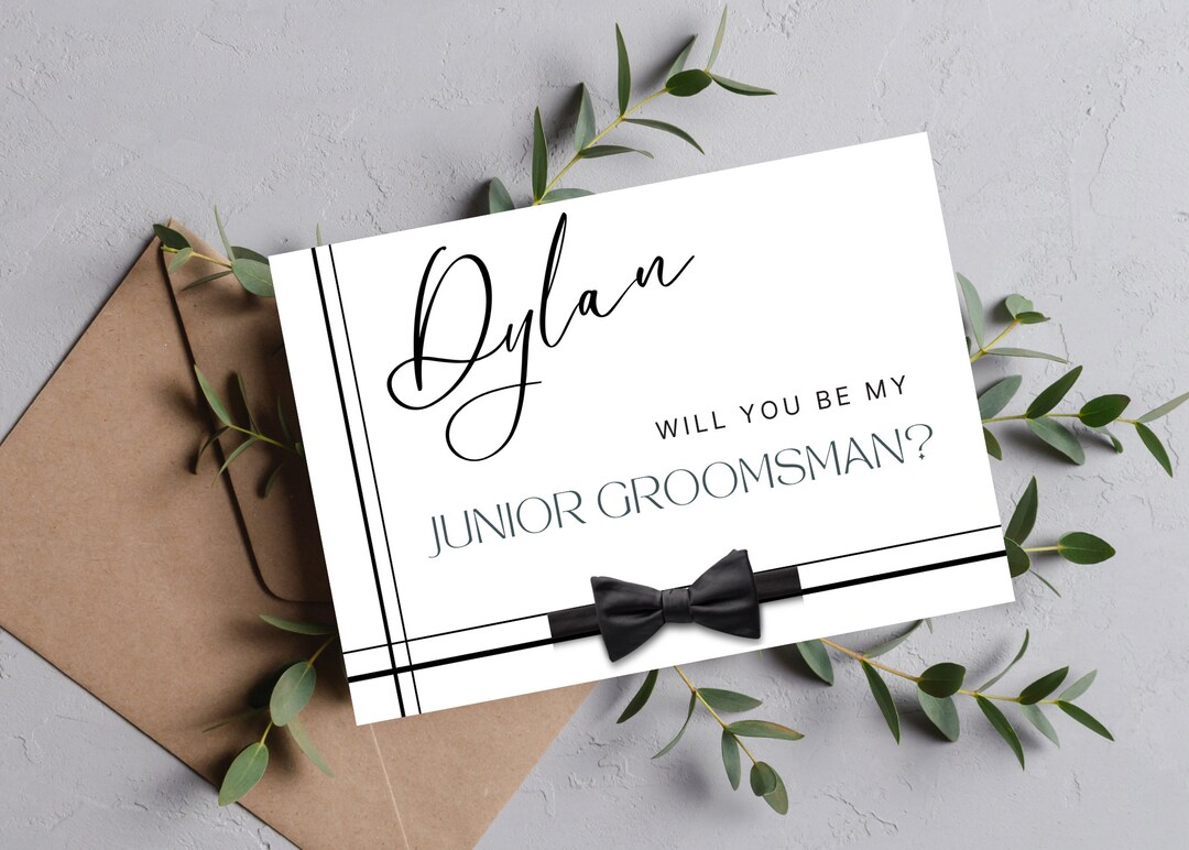 Jr Groomsman Proposal, Groomsmen Proposal Card, Best Man Proposal Card