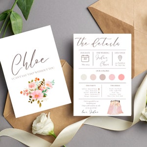 Card for Bridesmaid Proposal Card for Bridal Party Gift Idea for Groomsman Proposal Card Unique Bridesmaid Details Card for Wedding