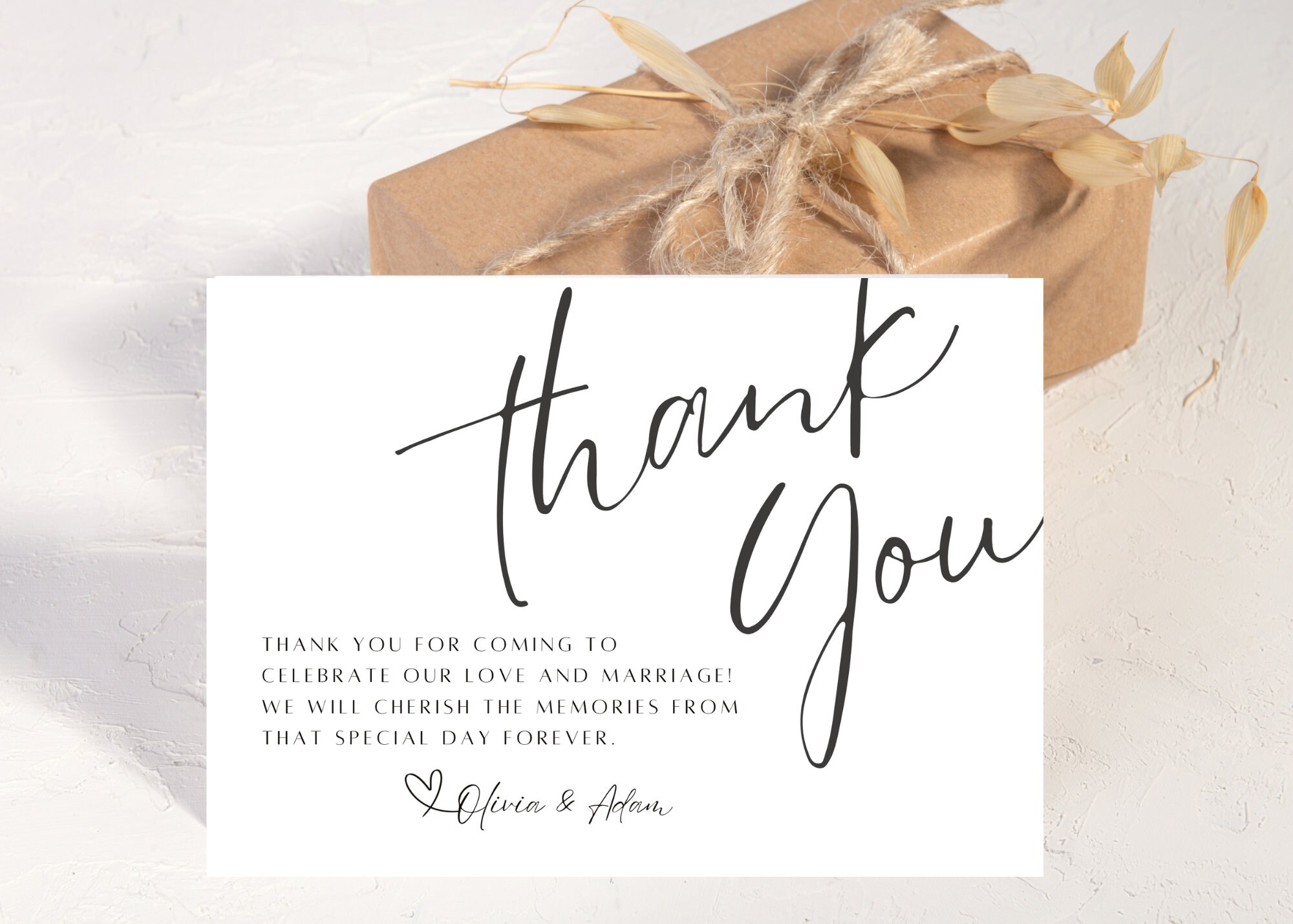 Bridesmaid Thank You Card, Bridesmaid Thank You Card Template, Modern ...