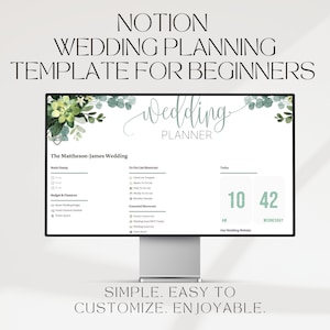 Notion Template for Wedding Planning, Notion Planner, Wedding Planner Notion Template