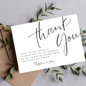 Bridesmaid Thank You Card, Bridesmaid Thank You Card Template, Modern ...