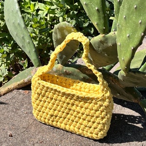 YELLOW SHOULDER BAG | Europe Summer Bag Persian Style Custom Mini Bag Handmade Bag Crochet Vintage Bag Earthy Boho Bag Gift Yellow Purse