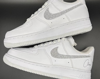 Glitzer Custom Nike Air Force 1 Schuhe Personalisierte Schuhe mit Namen