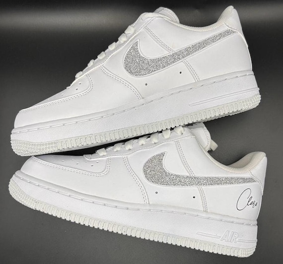 Glitzer Custom Nike Air Force Schuhe Personalisierte Schuhe mit