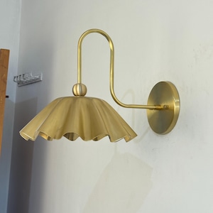 Handgemachte Messing Blumen Blatt Wandleuchte - Mid Century Modern Wandlampe