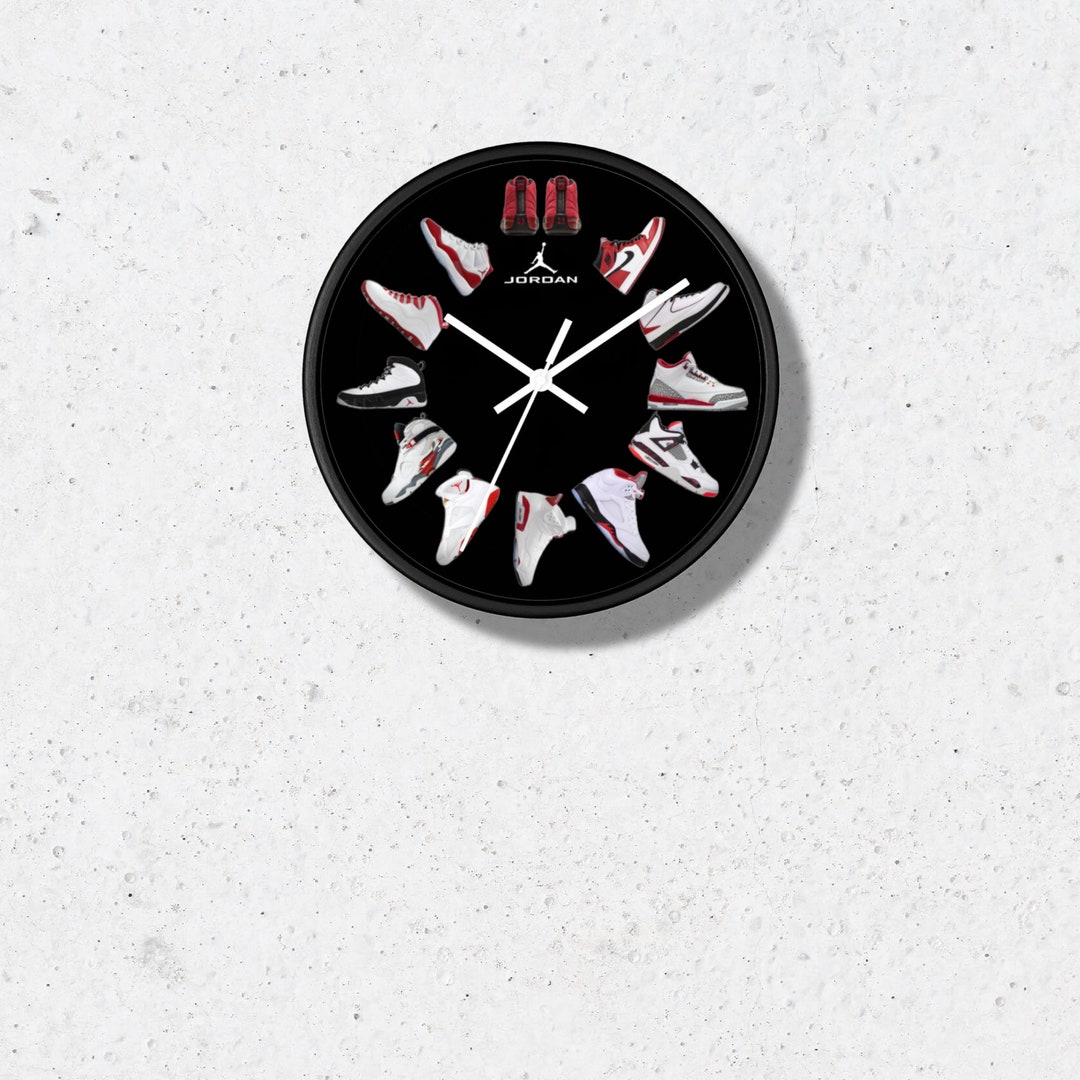 Air Jordan Clock Jordan Shoe Clock Sneaker Clock 10 Etsy