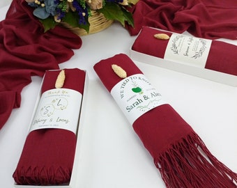 Pashmina Shawls in Various Colors, Pashmina Scarf, Bridesmaid Shawl, Wedding Favors for Guests, Pashminas in Bulk, Bridal Shower Favor,