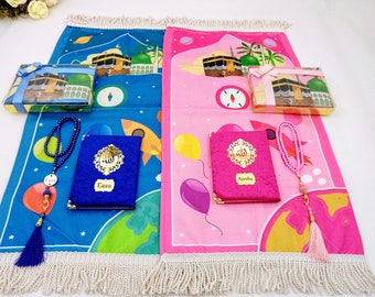 Luxury Kids Prayer Mat, Kids Kaaba Prayer Rug, Ramadan Eid, Kids Prayer Rug, Eid Gift For Children, İslamic Gift