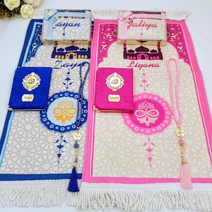 Tappetino da preghiera di lusso per bambini, tappeto da preghiera Kaaba per bambini, Ramadan Eid, tappeto da preghiera per bambini, regalo Eid per bambini, regalo islamico