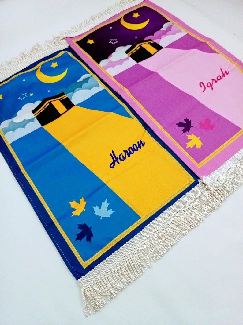 Luxury Kids Prayer Mat, Kids Kaaba Prayer Rug, Ramadan Eid, Kids Prayer ...