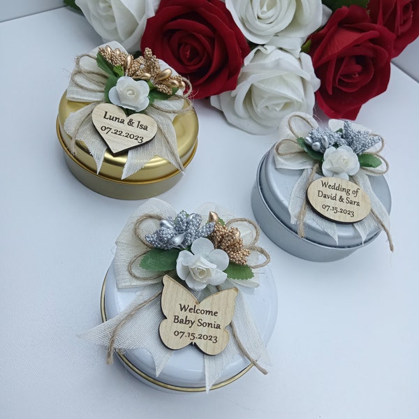 Personalized Candle Wedding Favor, Wedding Favors for Guests in Bulk, Wedding Gifts for Guests, Rustic Wedding Favors, Bridal Shower Favors