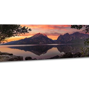 Jenny Lake Yellowstone National Park Panorama Sunrise Bathed in Morning Glow Wall Art Ideal gift for Home and Office Decor