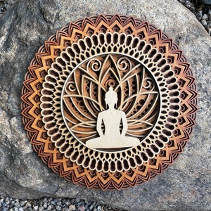Wooden Buddha Mandala