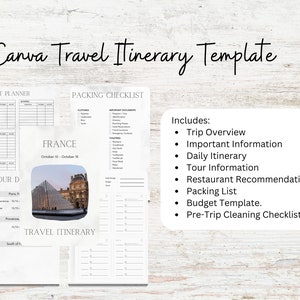 Canva Travel Itinerary Template