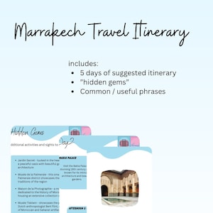 5 Tage Marrakesch, Marokko Reiseplan - Marokko Reiseplan - Reiseplan zum Ausdrucken