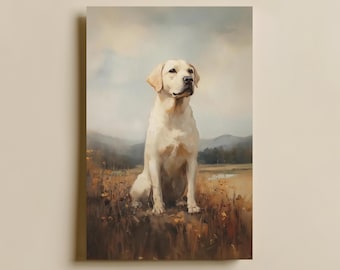 Labrador Retriever Canvas Print - French Country Dog Portrait