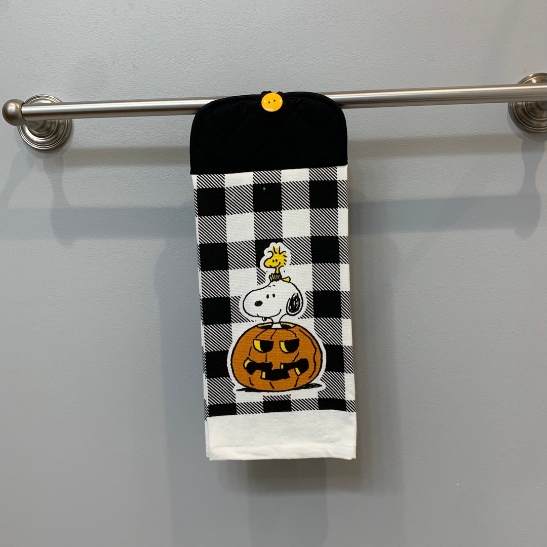 Snoopy and Woodstock Hanging Kitchen Towel With Potholder Top Etsy