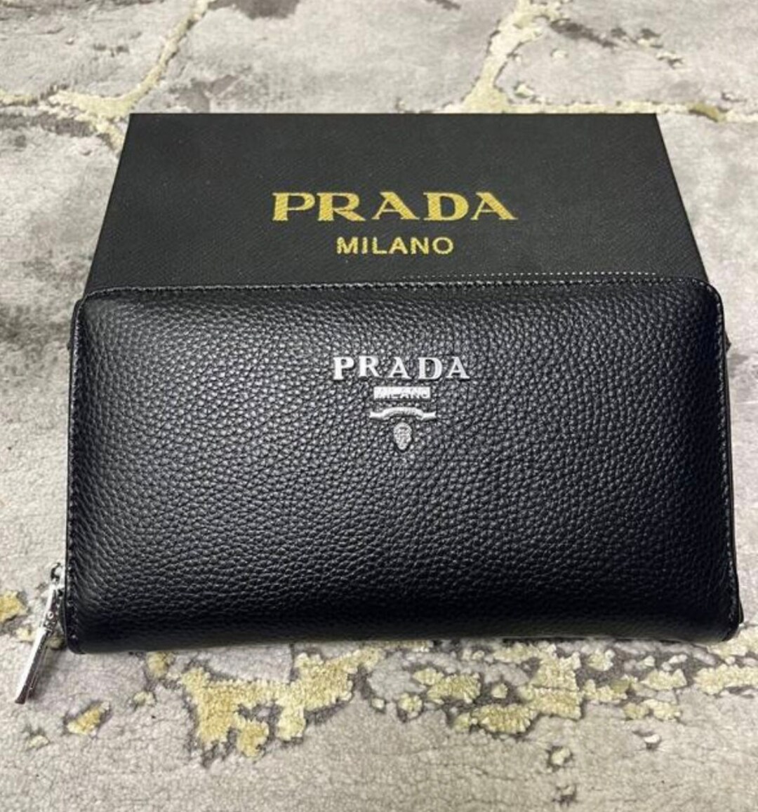 Vintage Prada Wallet Genuine Leather is Soft and Pleasant to - Etsy