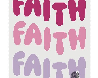 Faith Graphgan Crochet Pattern: Christian Afghan (PDF Pattern)