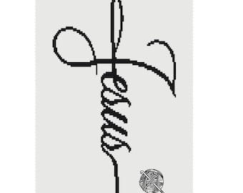 Jesus Cross Crochet Afghan Pattern: Christian Graphgan (PDF Pattern)