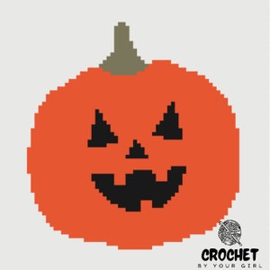 Jack O Lantern Häkelanleitung: Herbst-Tapisserie, Dekokissen (PDF-Häkelanleitung)