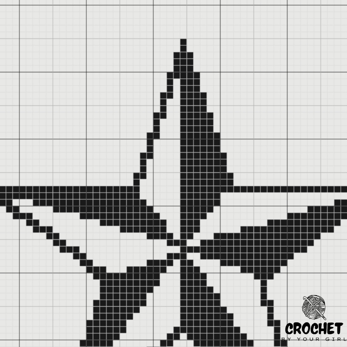 Nautical Star Tapestry Crochet Graph | Single Crochet Color Chart ...