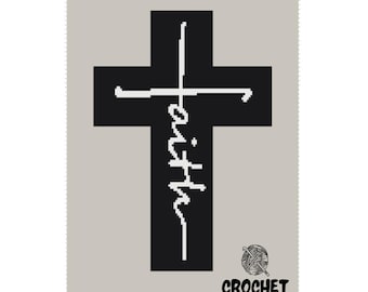 Faith Cross Crochet Afghan Pattern: Christian Graphgan (PDF Pattern)