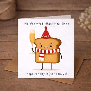Personalised Funny Aberdeen FC / Dons / Dandy Birthday Toast Fizz / Champagne Football Birthday Card
